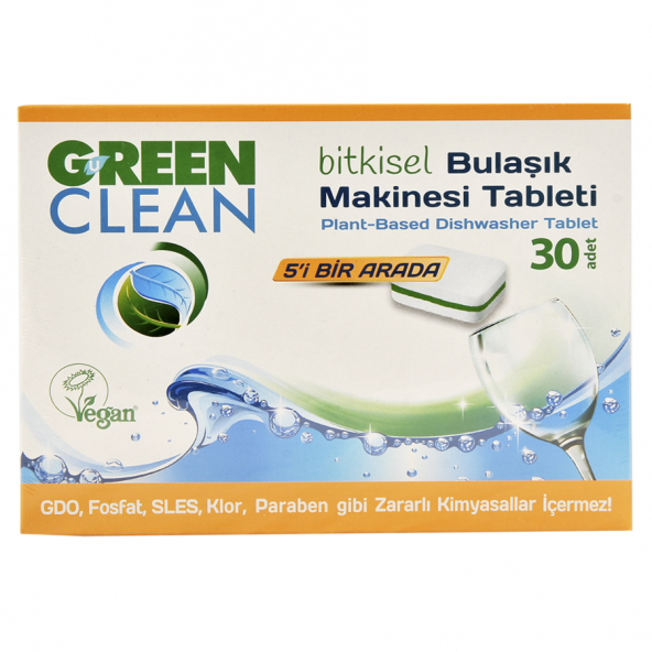u green clean organik bulaşık makinası tableti 30'lu