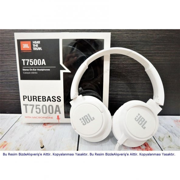 JBL 7500A Muadil Extra Bass Kulak Üstü Kablolu Mikrofonlu Kulaklık