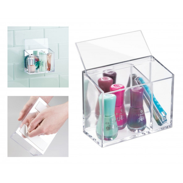 21640ES KOZMETİK''MAKYAJ ORGANİZER KENDİNDEN YAPIŞKANLI 12X6X10CM - 2