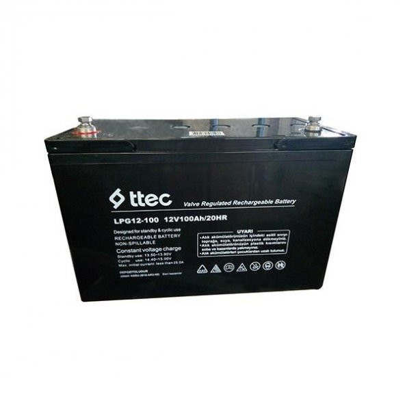 Ttec 12 Volt 100 Amper Bakımsız Jel Akü ( 12V 100Ah )