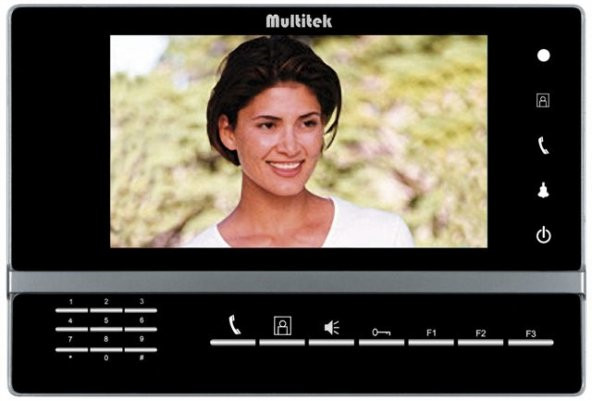 Multitek 7'' M70 LCD Renkli Görüntülü Tuşlu Daire Monitörü