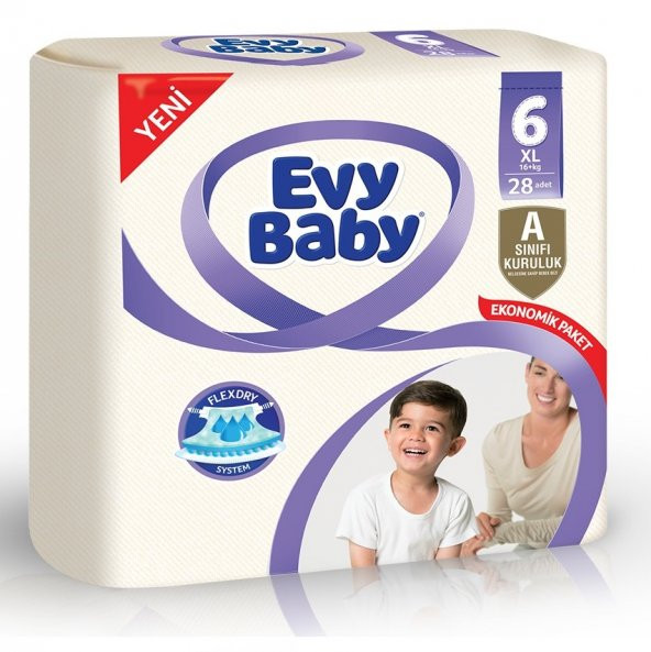 Evy Baby Bebek Bezi Ekonomik Beden:6 (16+) 28 Adet Extra Large