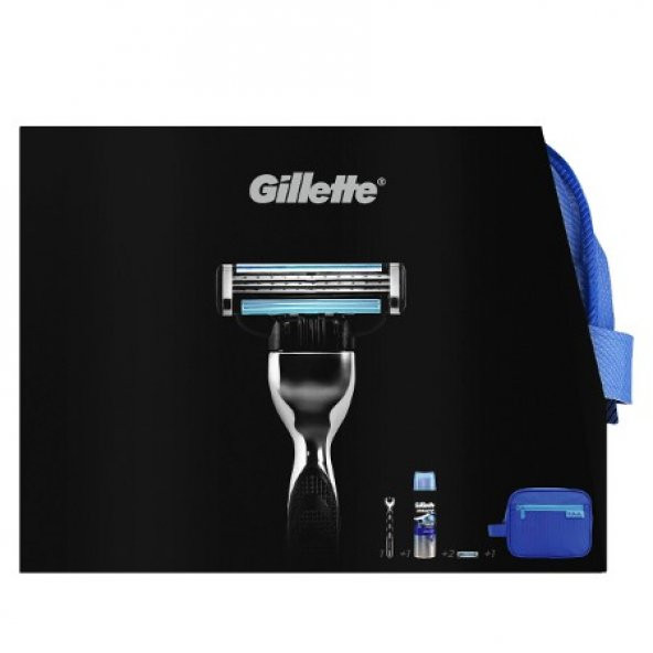Gillette Mach3 Tıraş Makinesi+2li Tıraş Bıçağı+75 ml Tıraş Jeli