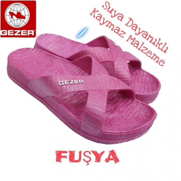 Gezer Bayan Terlik Kaymaz Taban Havuz Deniz Banyo Terliği - 5
