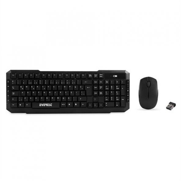 Everest Km-510 Kablosuz Q Multimedia Klavye + Mouse Set Siyah