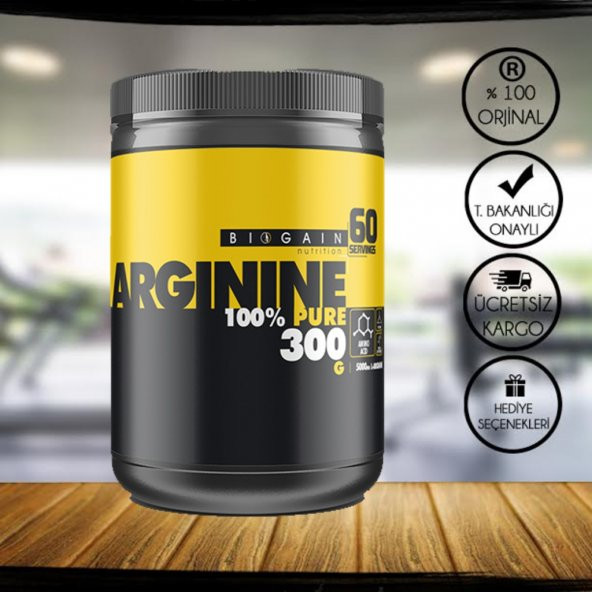 Biogain Nutrition L Arginine Powder -Arjinin- 300 Gr + Hediye