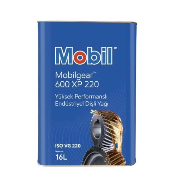 MOBİL GEAR 600 XP 220 DİŞLİ YAĞI TENEKE - 16 LİTRE