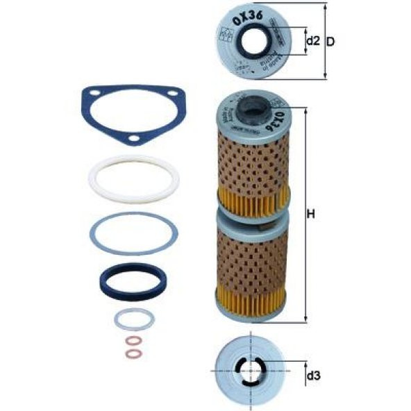 OX 36D KNECHT/MAHLE BMW  R 80-R 100 MOTOSİKLET YAĞ FİLTRESİ - 3