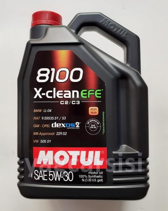 MOTUL 8100 X-CLEAN EFE 5W30 - 5 LİTRE C2/C3 DPF - 2