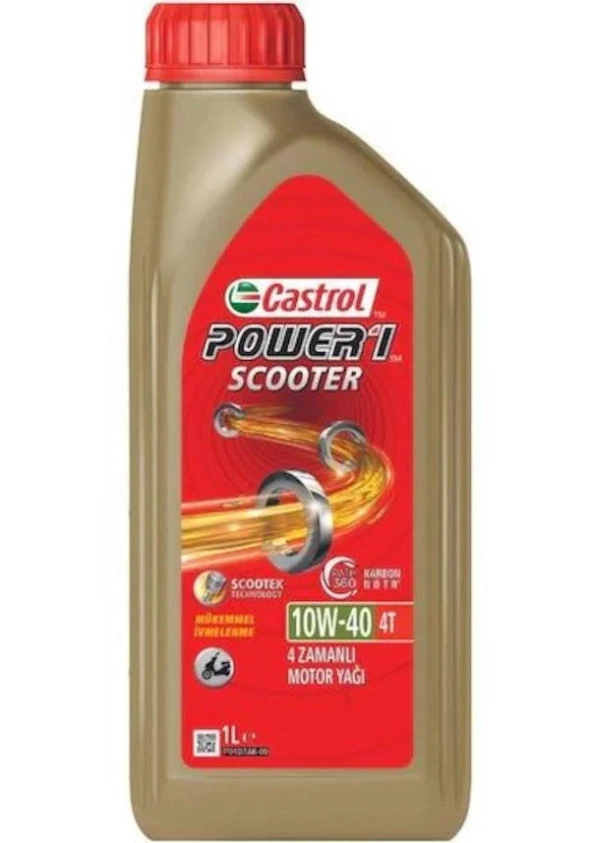 CASTROL POWER 1 SCOOTER 4T 10W40 - 1 LİTRE