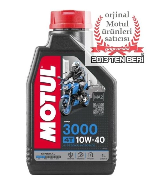 MOTUL 3000 4T 10W40 - 1 LİTRE ürün görseli 1