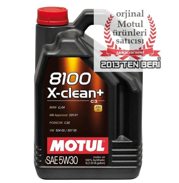 MOTUL 8100 X-CLEAN+ 5W30 - 5 LİTRE