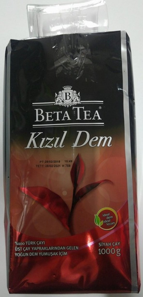 Beta Çay Kızıl Dem 1kg Bardak Hediyeli