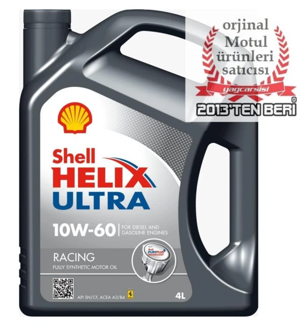 SHELL HELİX ULTRA RACİNG 10W60 - 4 LİTRE ürün görseli 1