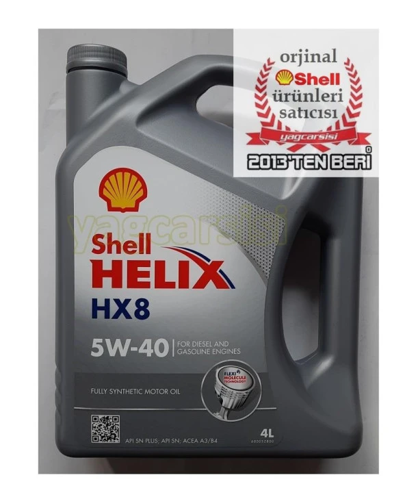 SHELL HELİX HX8 5W40 - 4 LİTRE