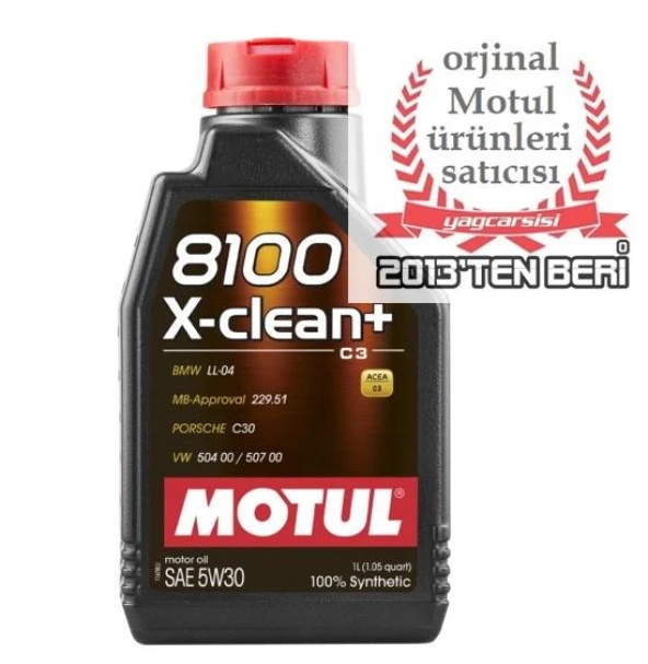 MOTUL 8100 X-CLEAN+ 5W30 - 1 LİTRE