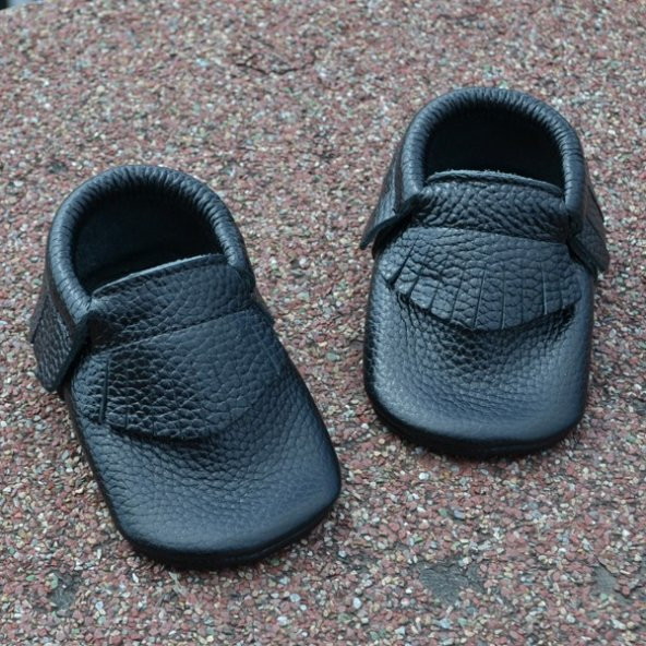 Klasik Makosen Bebek Ayakkabı Siyah CV-177