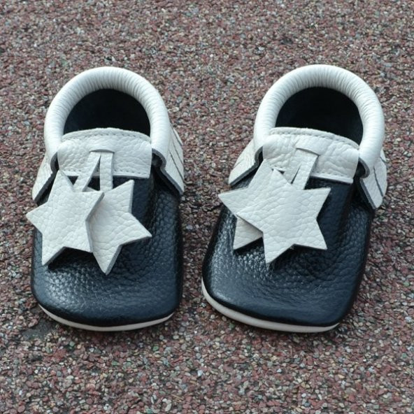 Yıldız Makosen Bebek Ayakkabı Siyah Bej CV-214