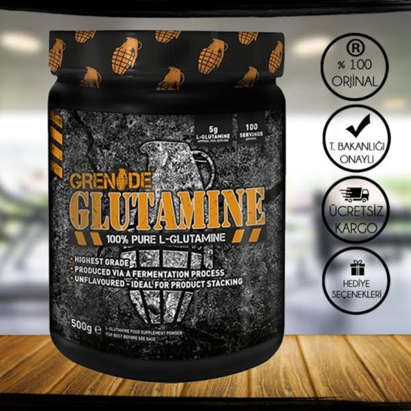 Grenade Glutamine %100 Pure L-Glutamine 500 Gr + 2 Hediye