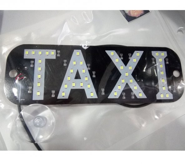 İç Ortam Taxi Levhası Beyaz Led Işıklı