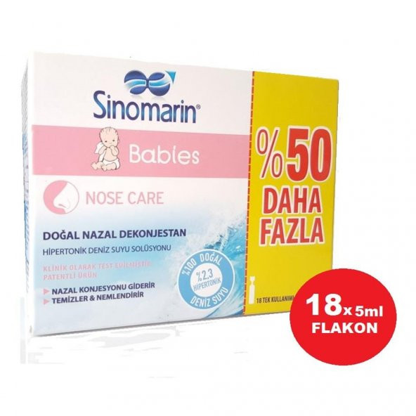 Sinomarin Babies Monodose Deniz Suyu 18 Adet x 5ml Flakon