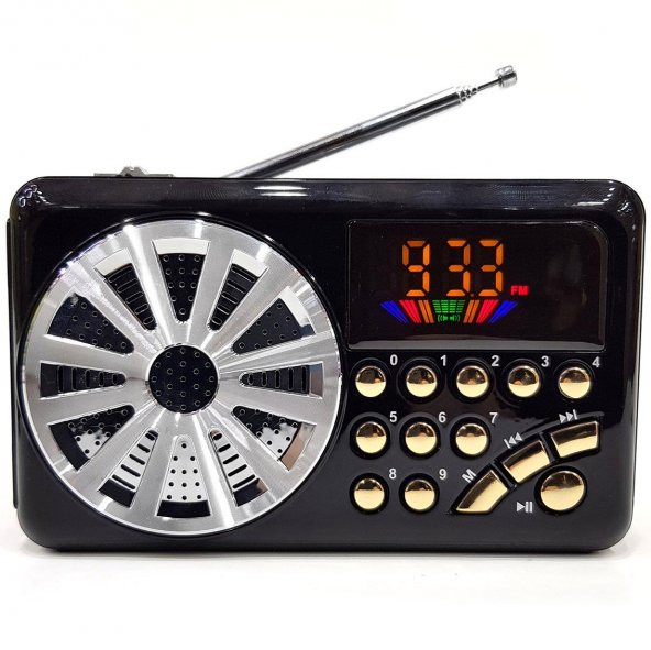 Everton Şarjlı Dijital Lcd Mini Radyo Müzik Çalar USB TF AUX 3052