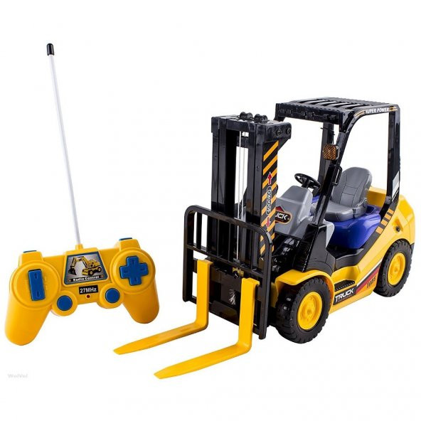 R/C Uzaktan Kumandalı Şarjlı 6 Kanal Oyuncak İş Makinesi Forklift - 4