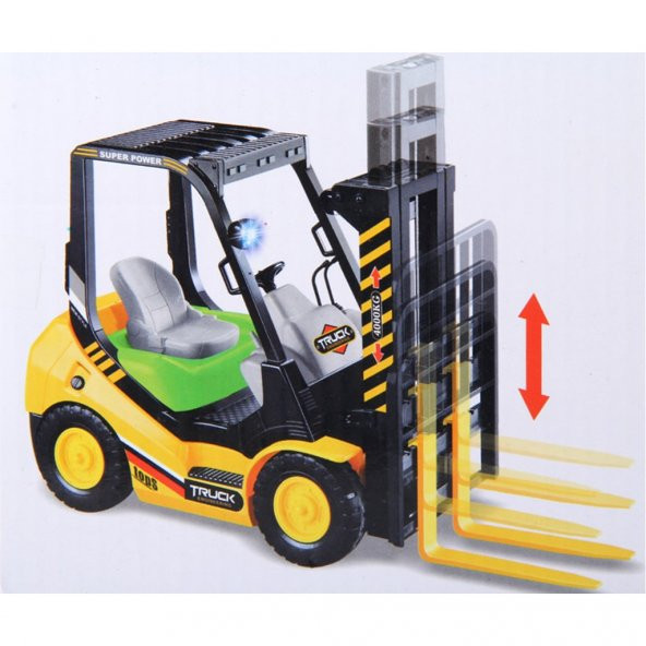 R/C Uzaktan Kumandalı Şarjlı 6 Kanal Oyuncak İş Makinesi Forklift - 8