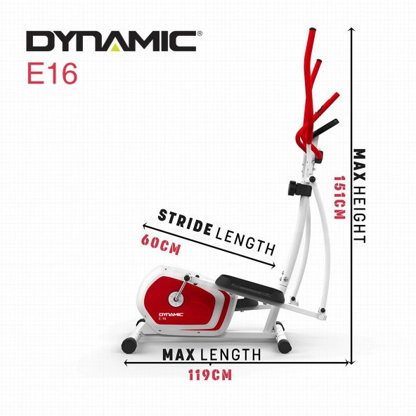 Dynamic E16 Manyetik Eliptik Kondisyon Bisikleti (Renk Seçiniz) - 10