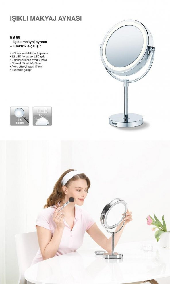 Beurer BS 69 Elektrikli Işıklı Makyaj Aynası
