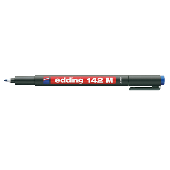 Edding E-142 M Asetat Kalemi Mavi 10 Lu Ed14203 (1 Paket 10 Adet)