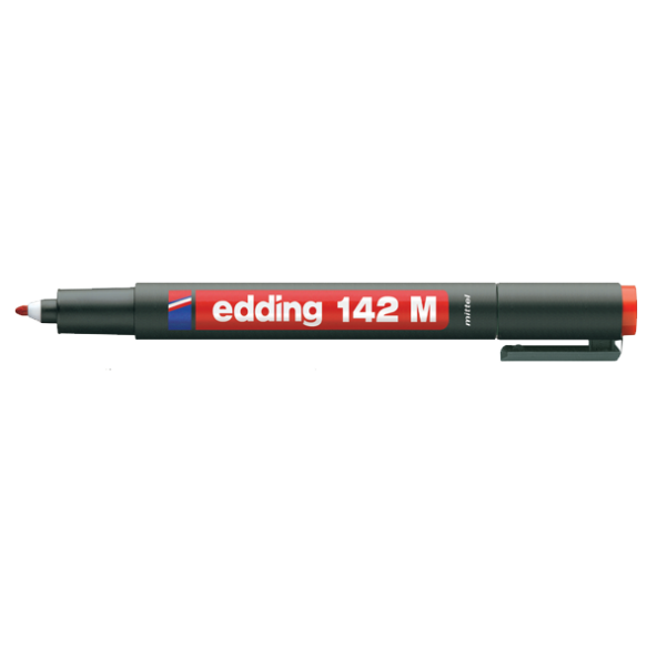 Edding E-142 M Asetat Kalemi Kırmızı 10 Lu Ed14202 (1 Paket 10 Adet)