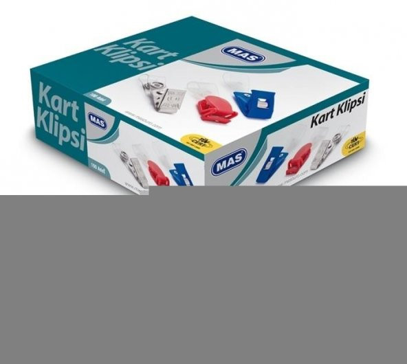 Mas Kart Klipsi Maşalı Tip Plastik Beyaz 100 Lü (1 Paket 100 Adet)