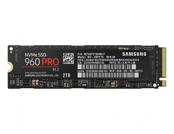 Samsung 960 Pro Nvme 2Tb 3500Mb-2100Mb-S M.2 Ssd Mz-V6P2T0Bw