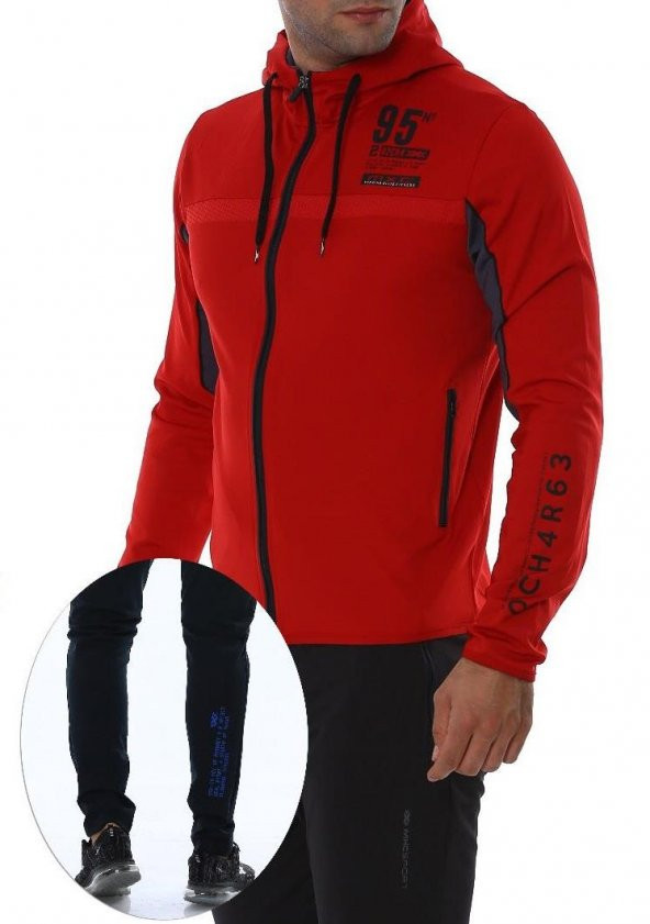 Mxc Sport Erkek Dar Paça Kapşonlu Eşofman Takımı - 2