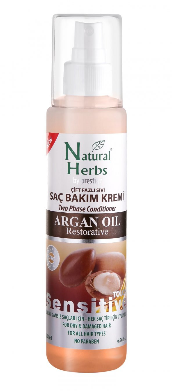 Natural Herbs Çift Fazlı Argan Yağlı Sıvı Saç Kremi