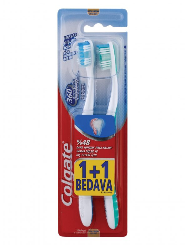 Colgate 360 Hassas Dişlere Profesyonel Çözüm Diş Fırçası (1+1)