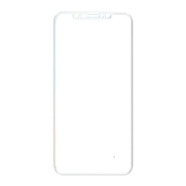Bufalo iPhone X / XS Kavisli 4D Cam Ekran Koruyucu Beyaz - 2