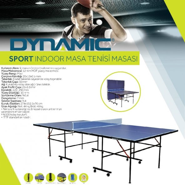 Dynamic Sport Katlanabilir Masa Tenisi Masası - 2