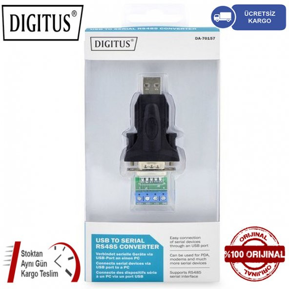 DA-70157 USB 2.0 - Seri (RS485) Çevirici, USB A Erkek - USB A Diş