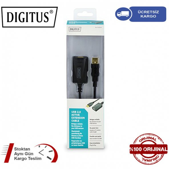 DIGITUS DA-70130-4 USB 2.0 REPEATER KABLO 5 MT