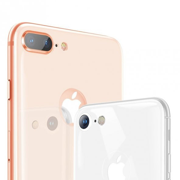 Bufalo iPhone 7/8 Kavisli 4D ARKA GÖVDE Cam Koruyucu Beyaz - 3