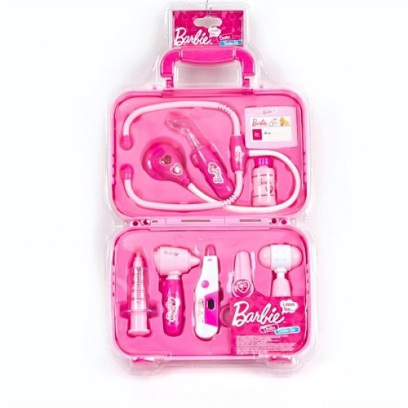 Barbie Doktor Seti - 9 Parça - Işıklı - Çantalı