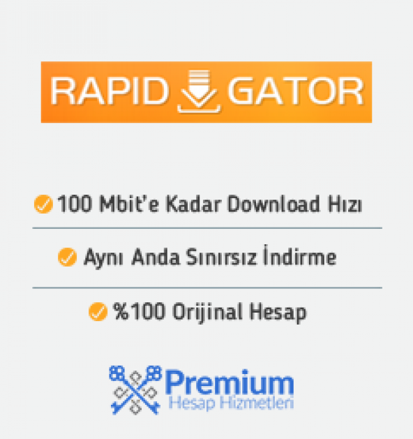1 Aylık Rapidgator Premium Üyelik