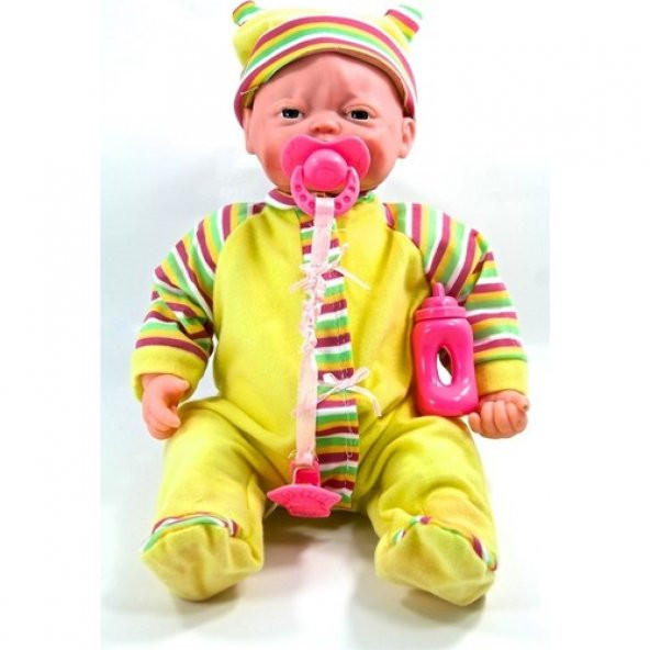 Emre Toys Gerçek Yüzlü Mimikli Pıtırcık Bebek - Sarı Elbiseli