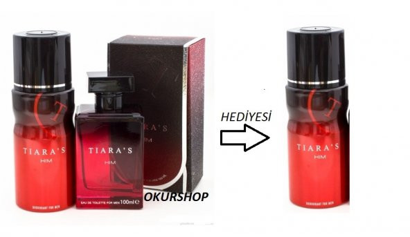 Tiaras Erkek Parfüm 100 ml+Deodorant 150 ml+ Deodorant 150 m l
