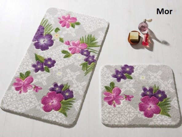 Confetti Tropical 2li Set Klozet Takımı Kaymaz Banyo Paspası - 2