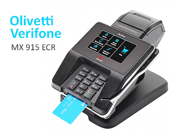 Olivetti Verifone MX915 ECR Masaüstü Sabit Yeni Nesil Yazarkasa Pos Stand Dahil