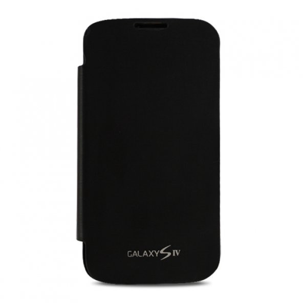 Samsung I9500 Galaxy S4 Flip Cover Kılıf Siyah