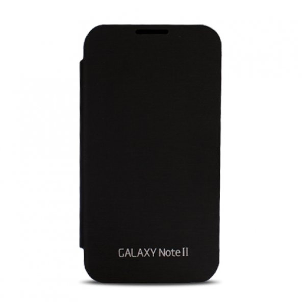 Samsung N7100 Galaxy Note 2 Flip Cover Kılıf Siyah